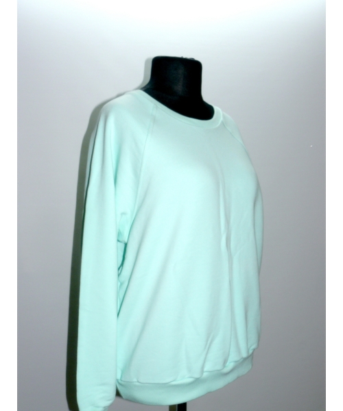 Cieplutka gruba bluza sportowa ze ściągaczami - pistacja